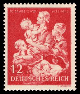 Saksalainen postimerkki vuodelta 1943.