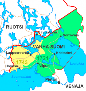 Ruotsi menetti 1700-luvun sodissa Itä-Suomen Venäjälle
